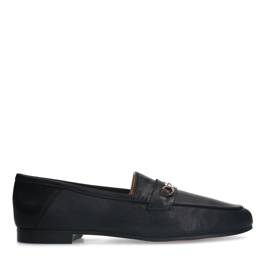 Schwarze Leder-Loafer