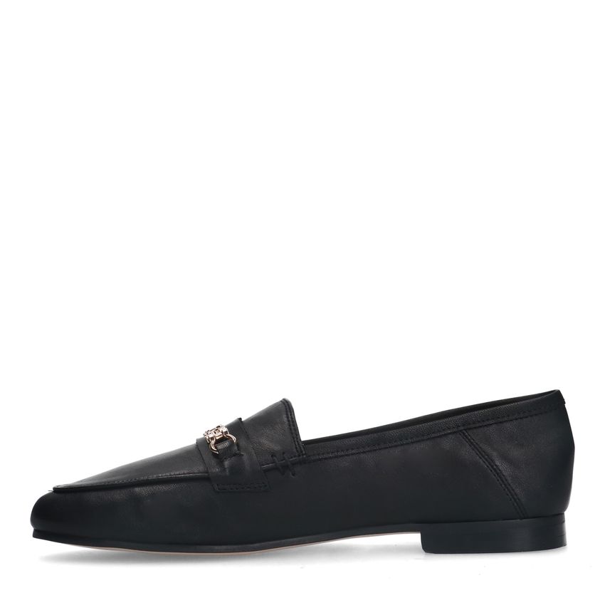 Schwarze Leder-Loafer