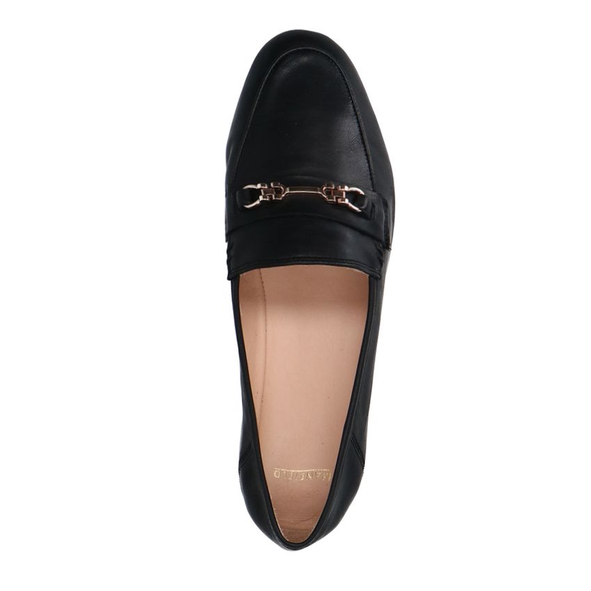 Schwarze Leder-Loafer