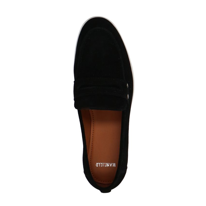 Zwarte suède loafers