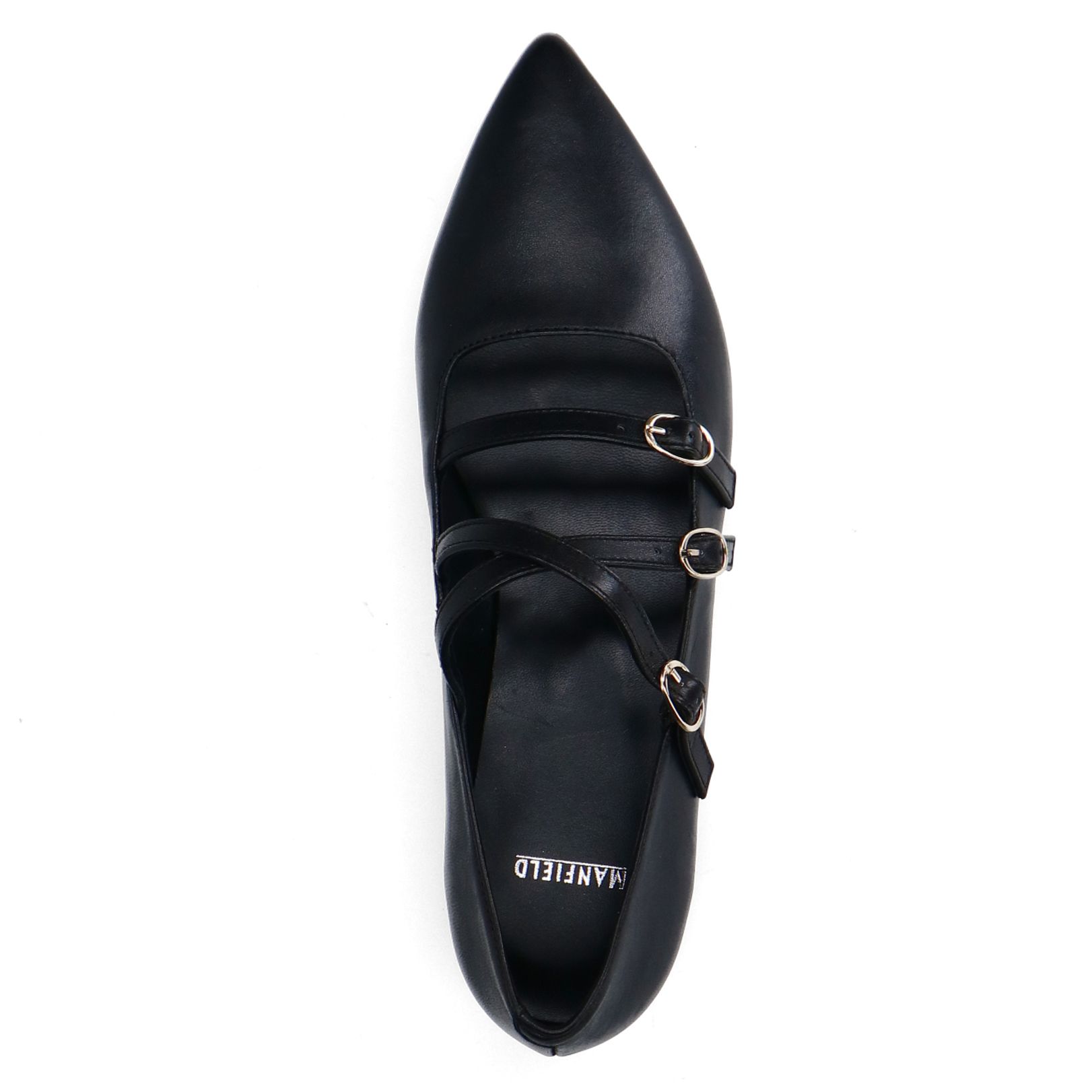 Zwarte leren loafers met hak