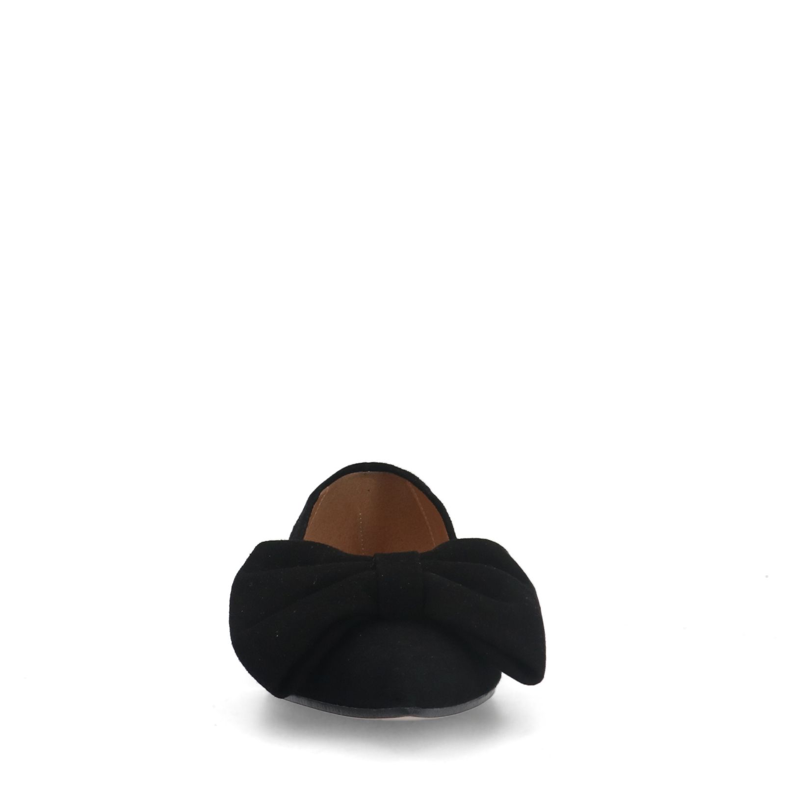 Zwarte suède loafers met strik