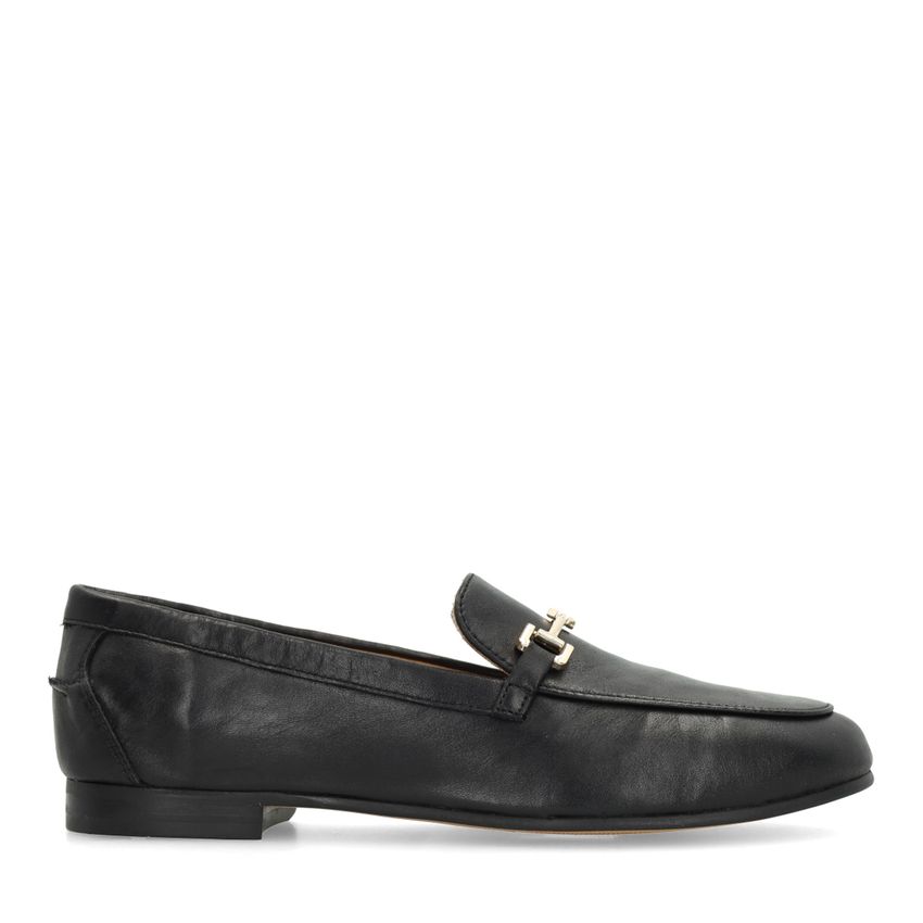 Schwarze Leder-Loafer