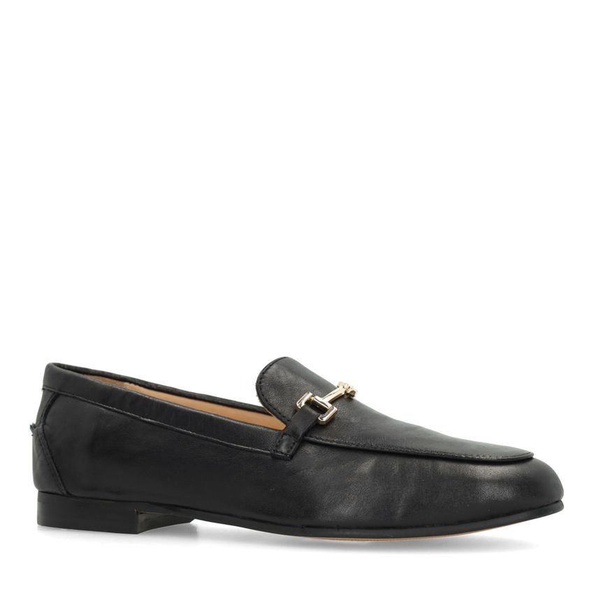 Schwarze Leder-Loafer