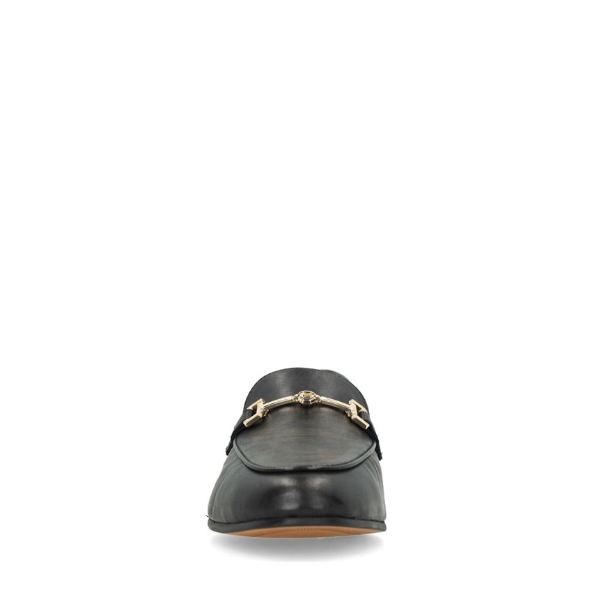 Schwarze Leder-Loafer