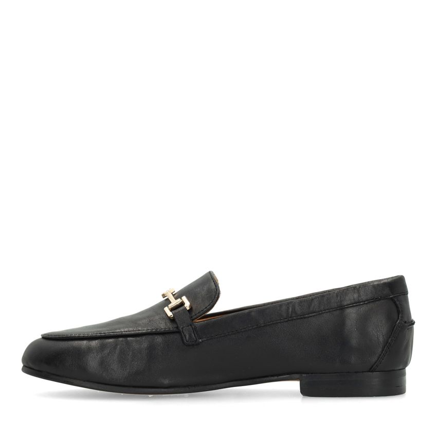 Schwarze Leder-Loafer