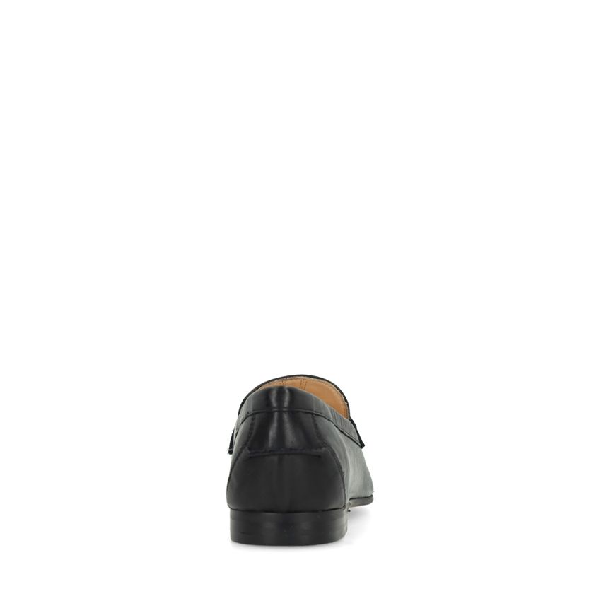 Schwarze Leder-Loafer