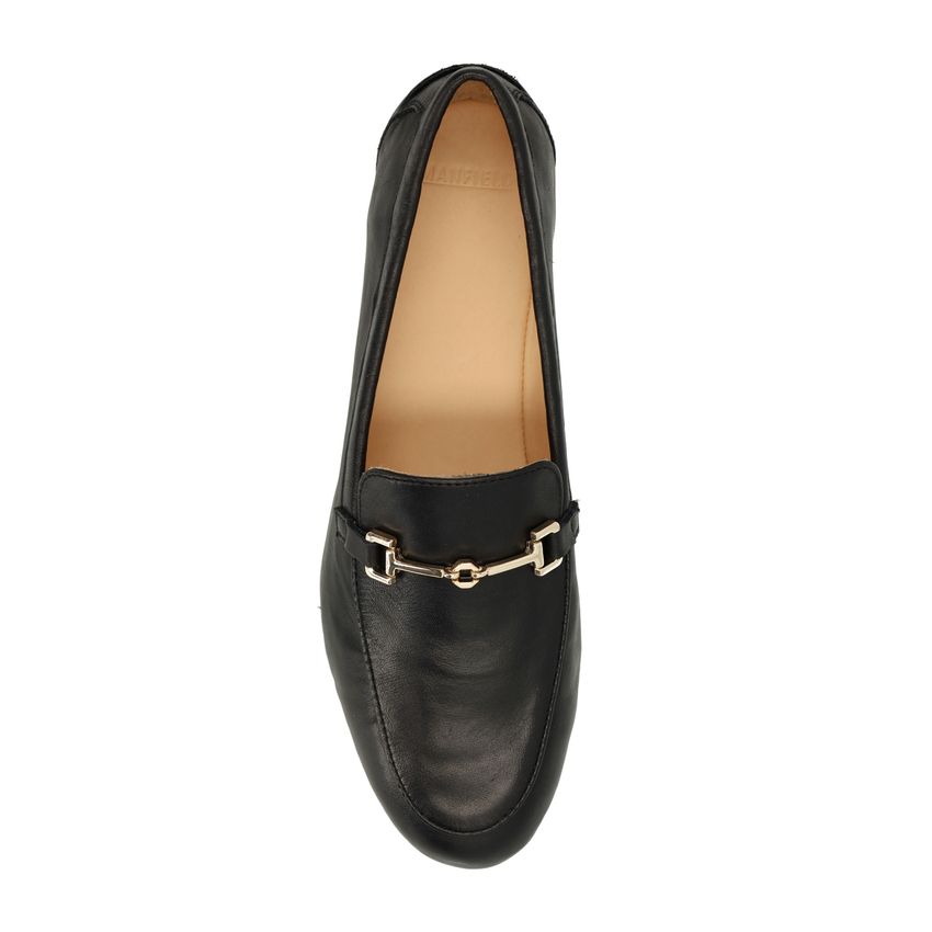 Schwarze Leder-Loafer