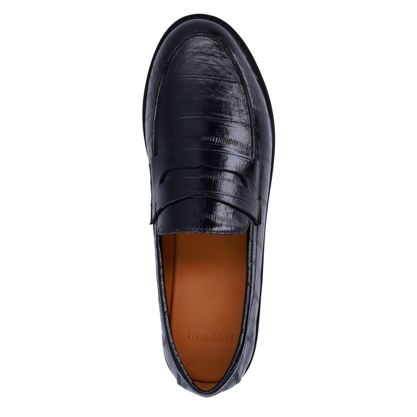 Zwarte lakleren loafers