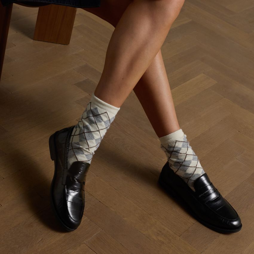 Zwarte leren loafers