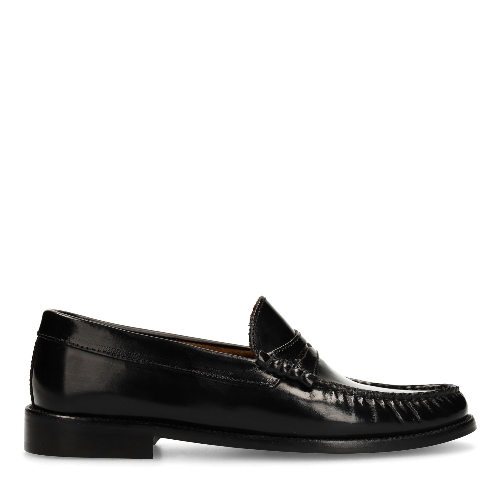 Schwarze Leder-Loafer