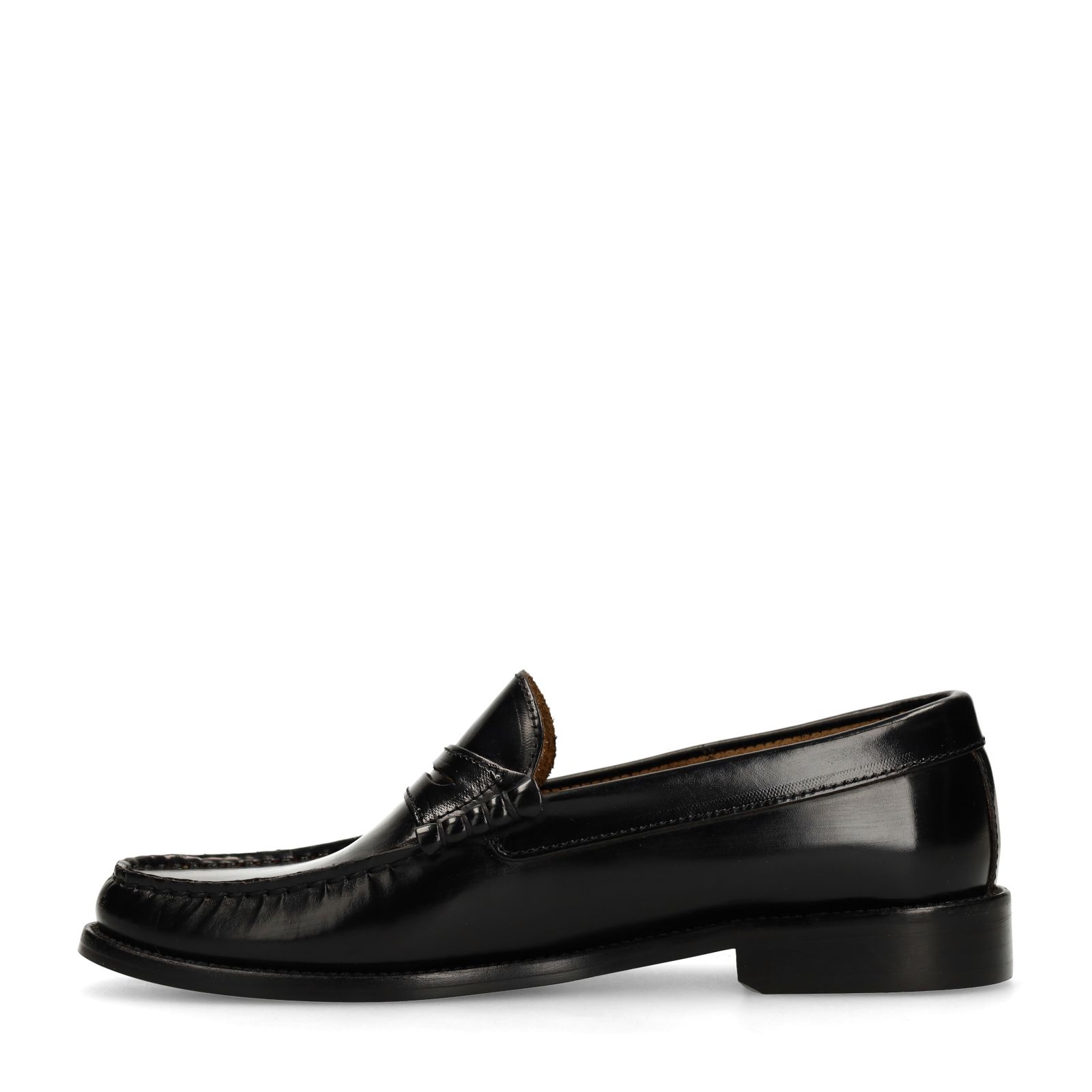 Schwarze Leder-Loafer