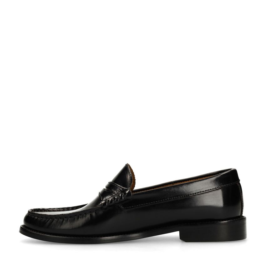 Zwarte leren loafers