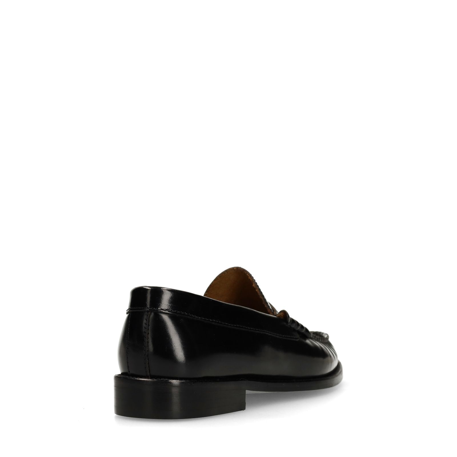 Schwarze Leder-Loafer