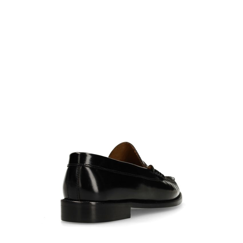 Zwarte leren loafers