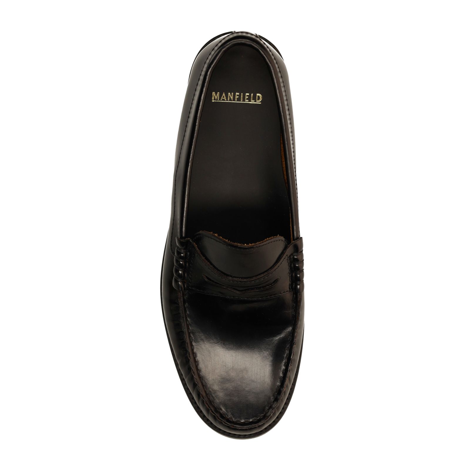 Schwarze Leder-Loafer