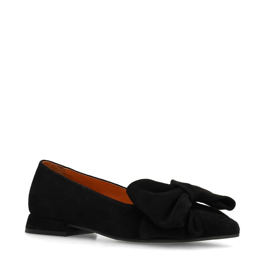 Zwarte suède loafers