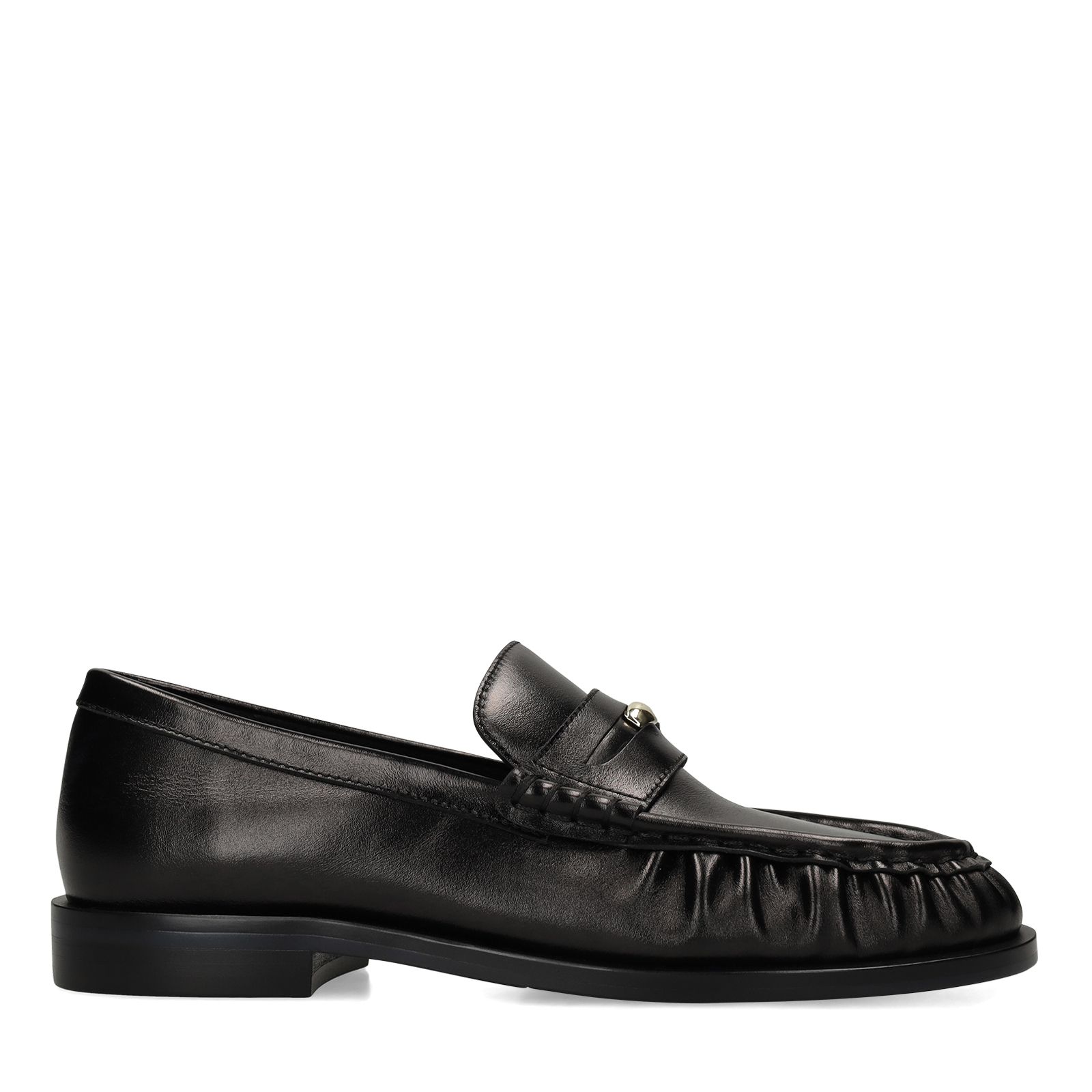 Schwarze Leder-Loafer