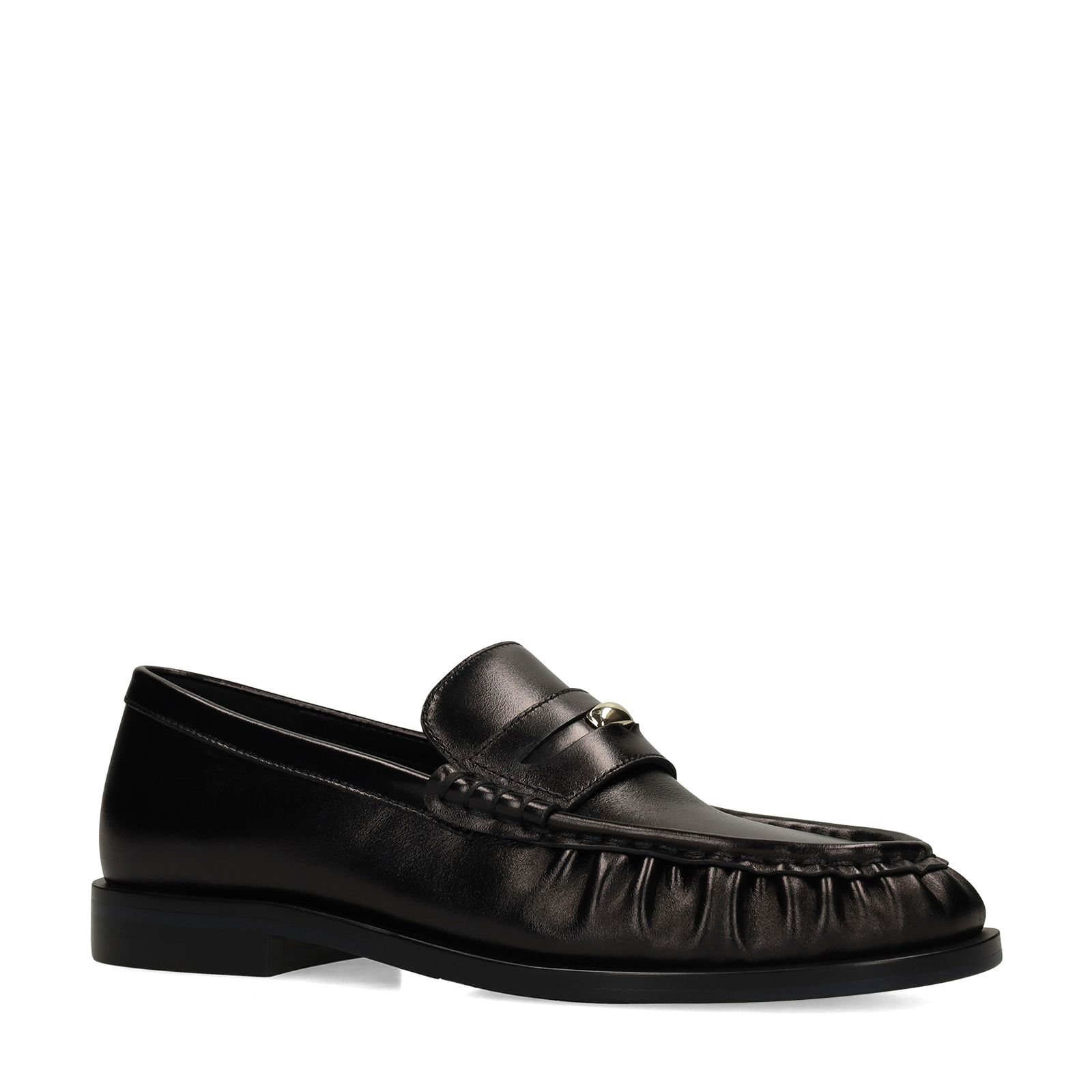 Zwarte leren loafers