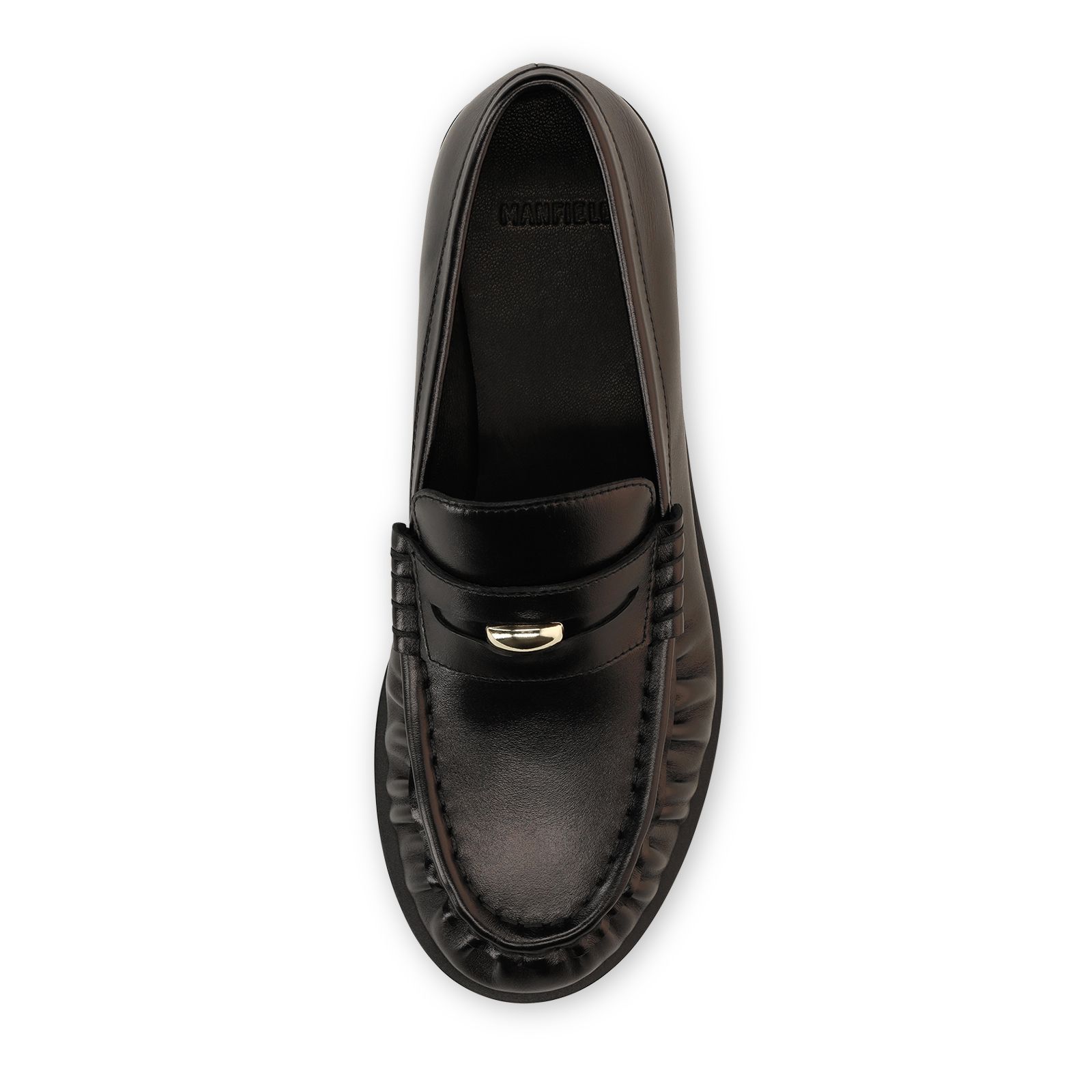 Schwarze Leder-Loafer