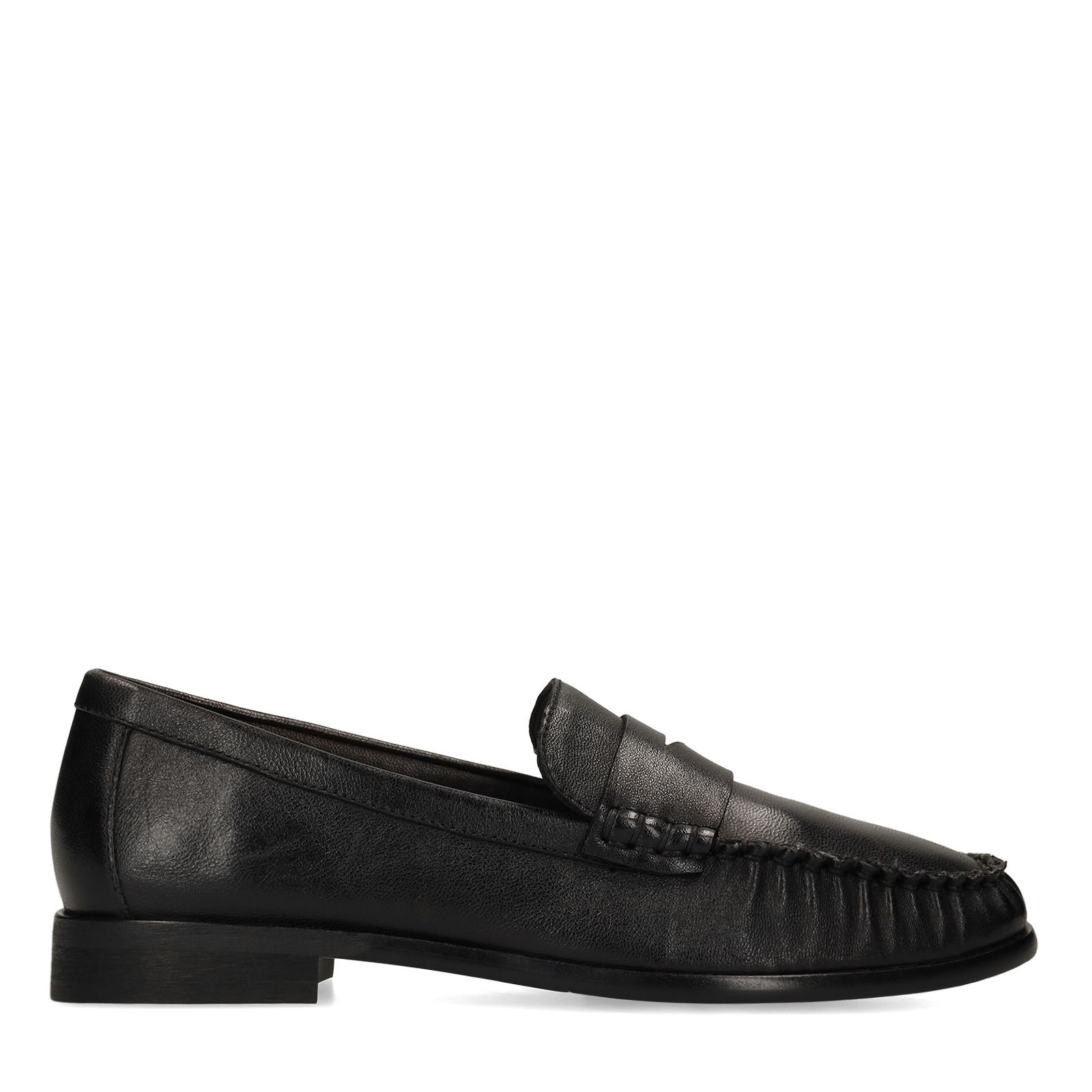 Schwarze Leder-Loafer