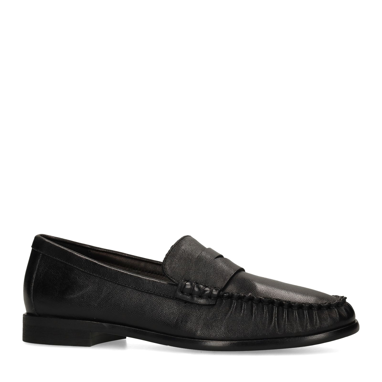 Schwarze Leder-Loafer