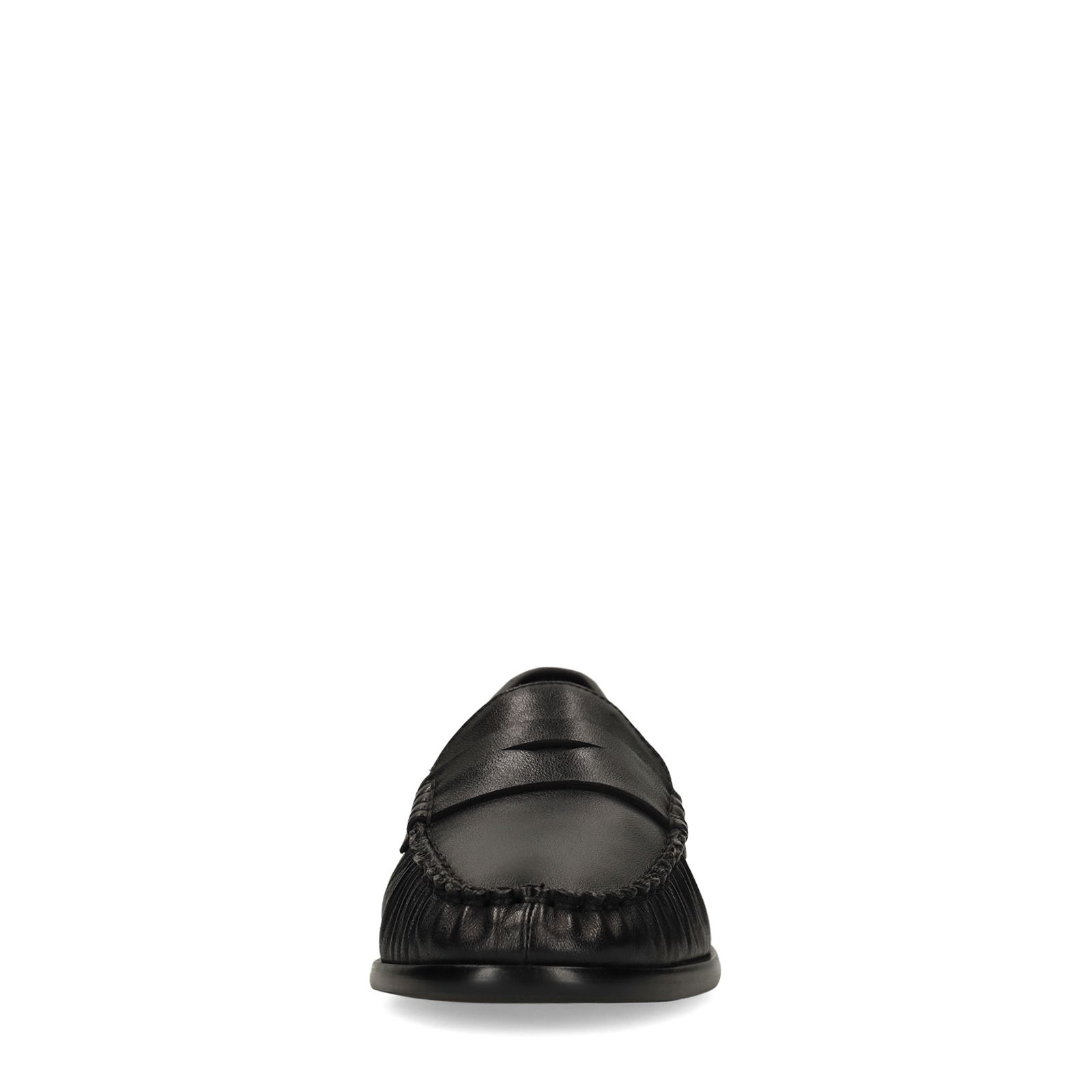 Schwarze Leder-Loafer