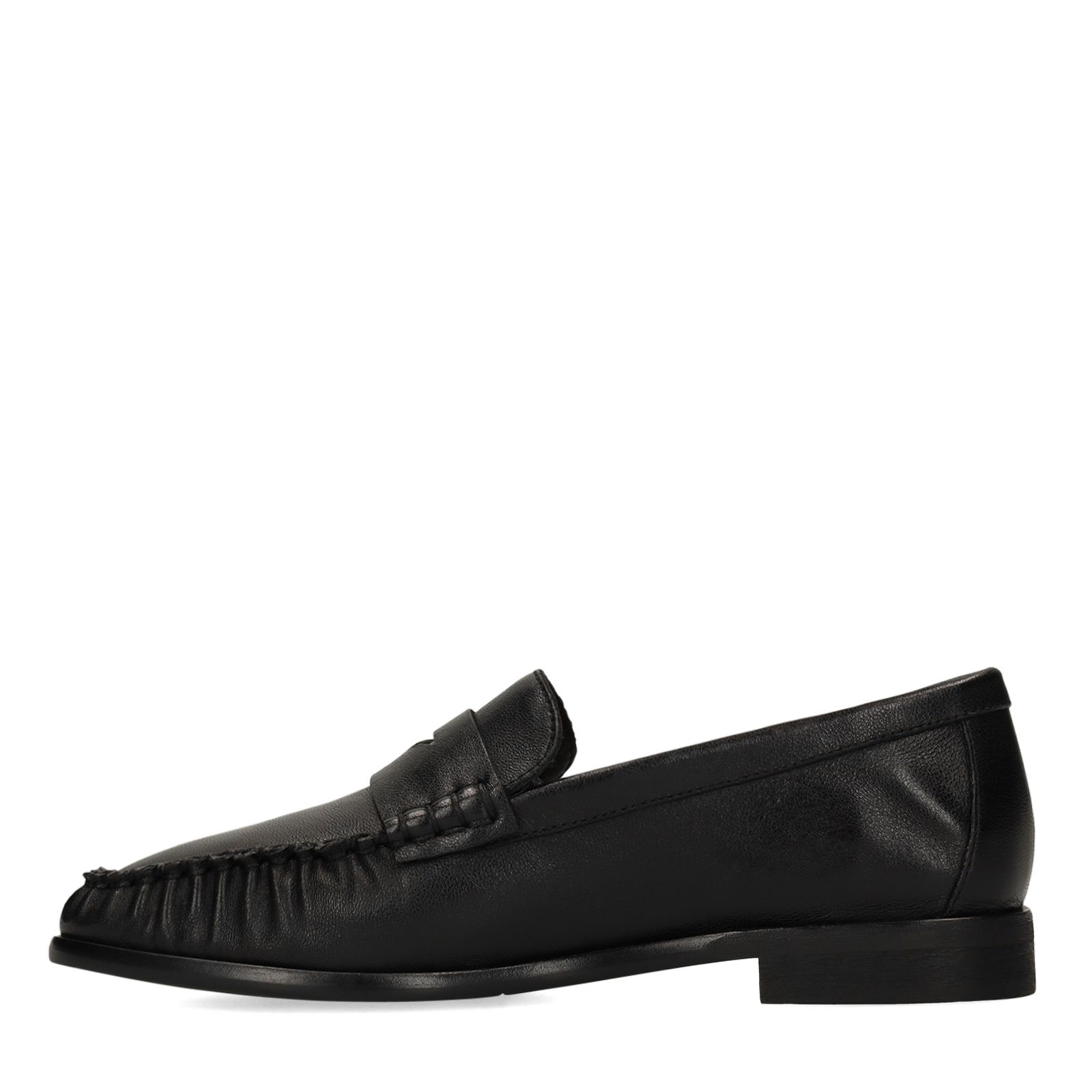 Schwarze Leder-Loafer