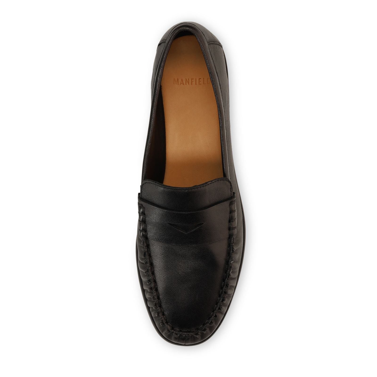 Schwarze Leder-Loafer