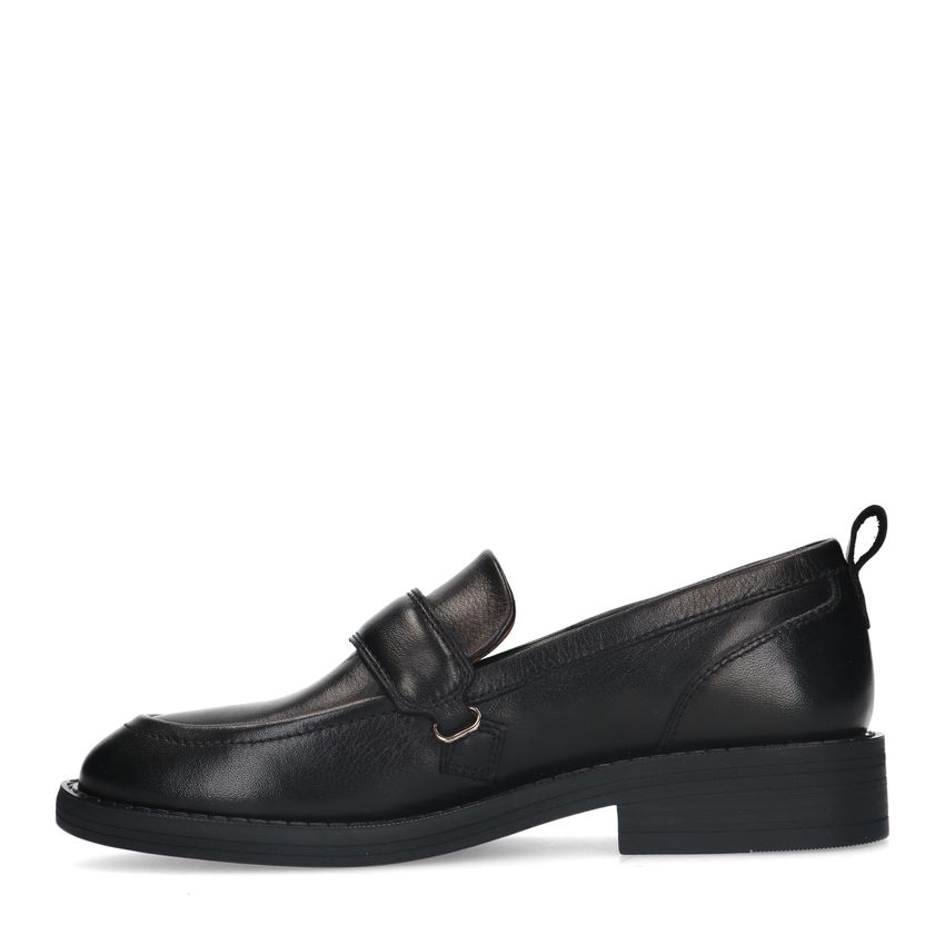 Zwarte leren loafers