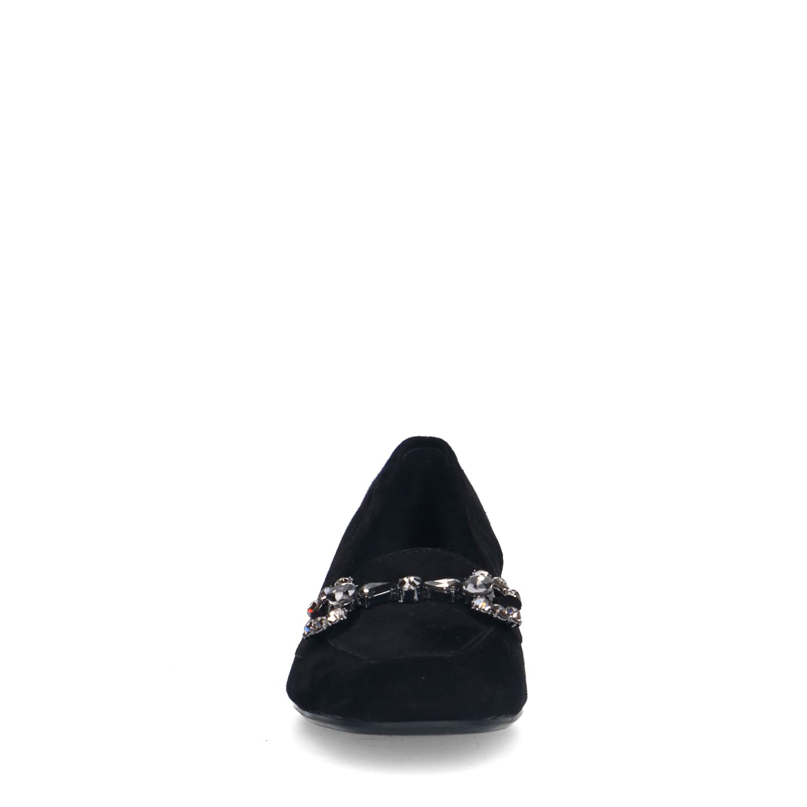 Zwarte suède loafer pumps