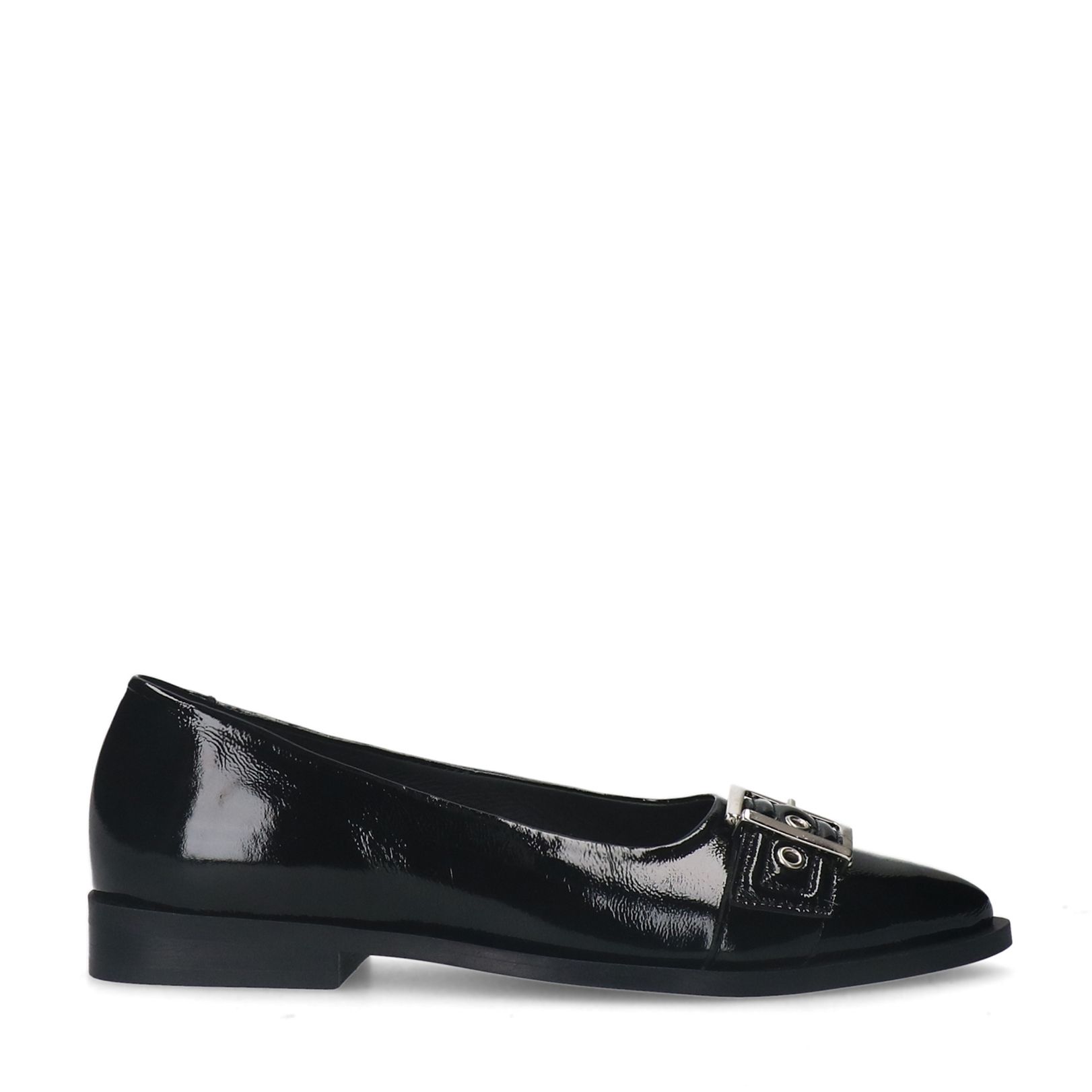 Schwarze Loafer aus Lackleder
