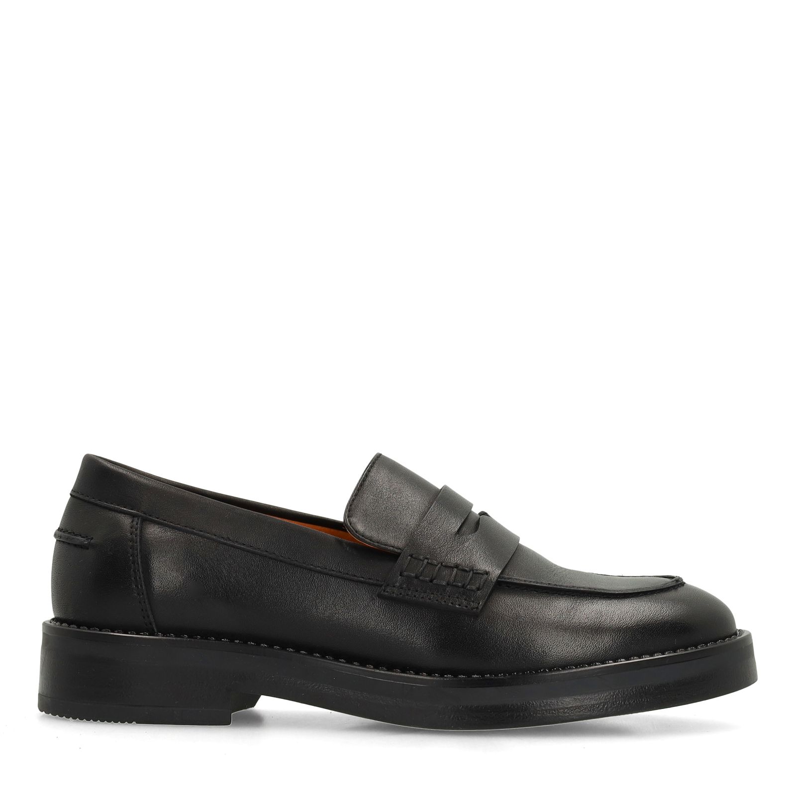 Klassische schwarze Leder-Loafer