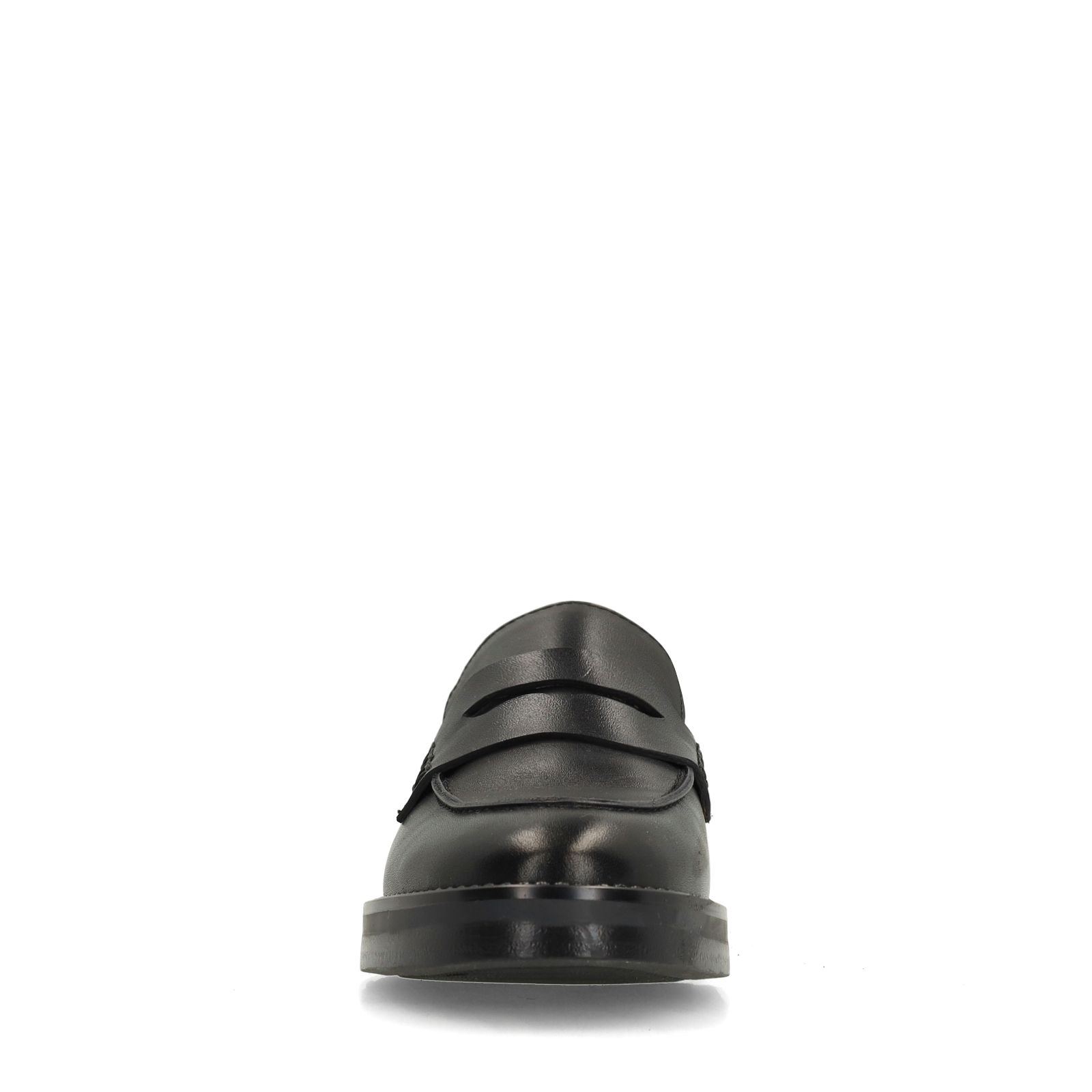Klassische schwarze Leder-Loafer