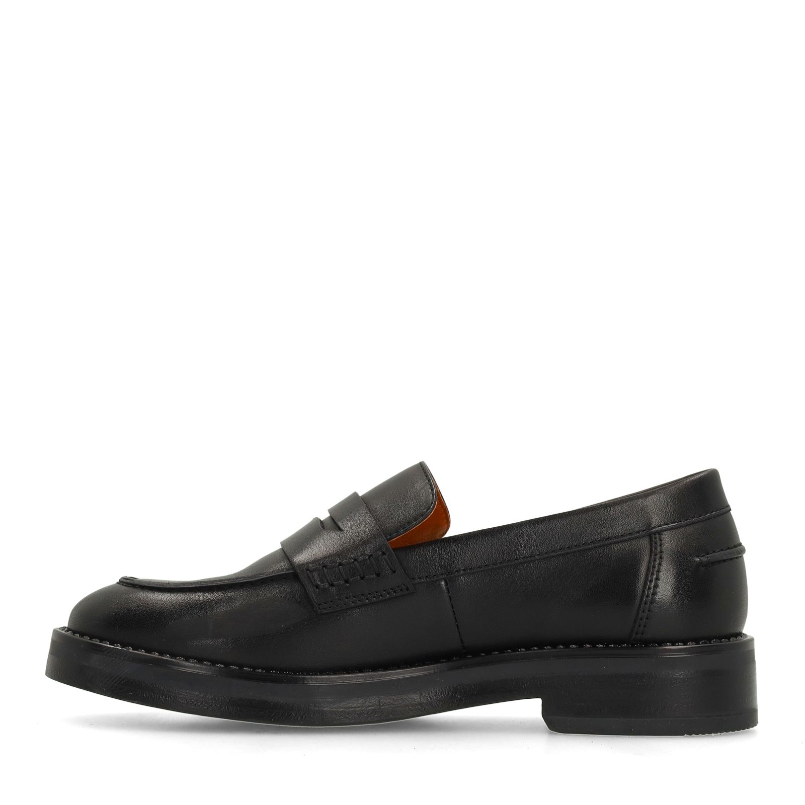 Klassische schwarze Leder-Loafer