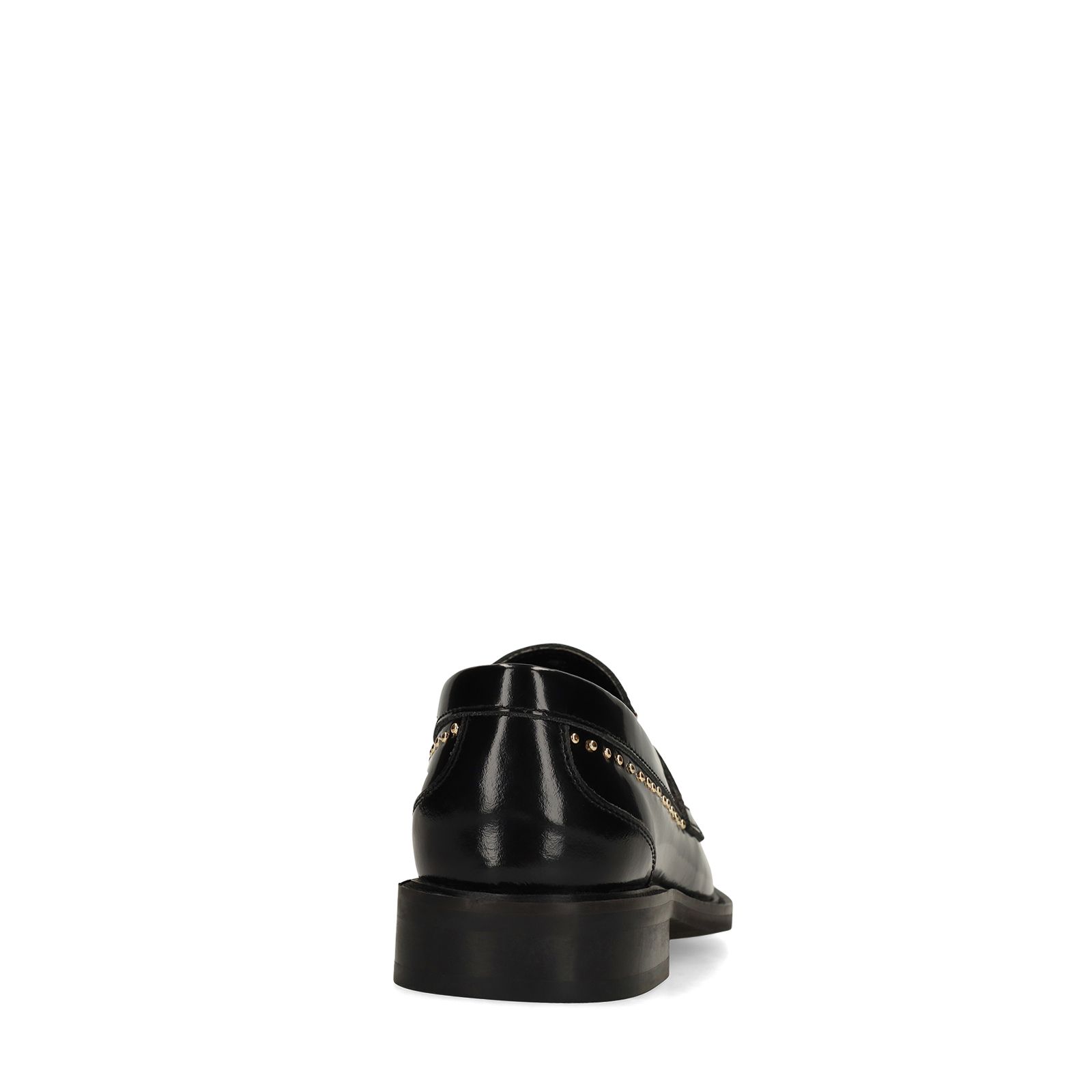 Schwarze Leder-Loafer mit Nieten