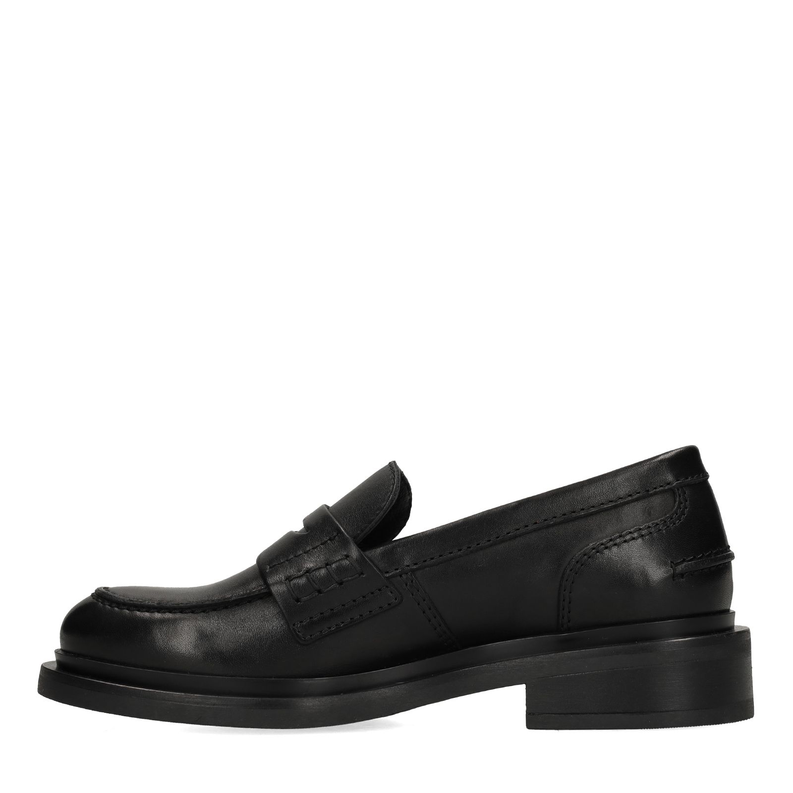 Zwarte leren loafers