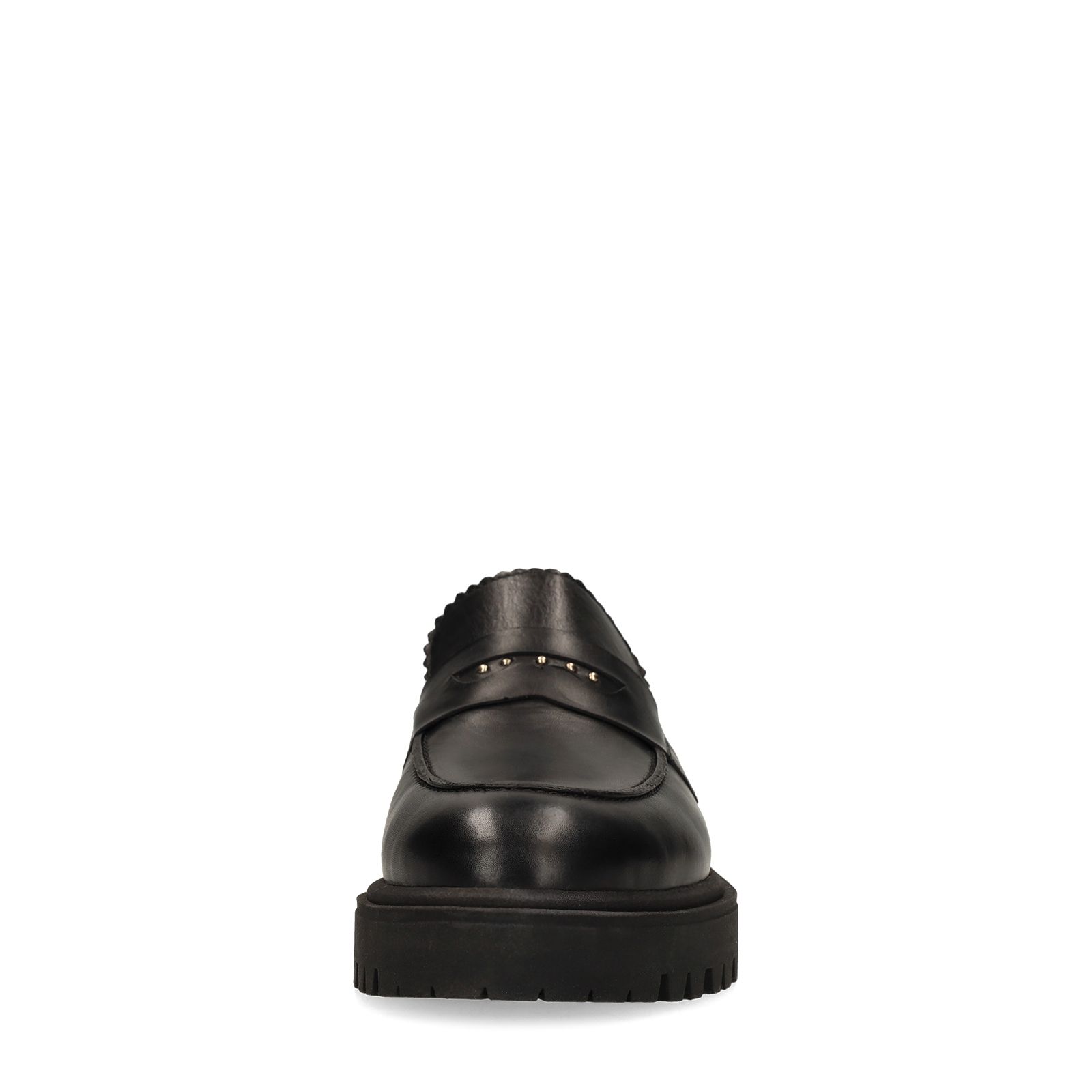 Schwarze Leder-Loafer
