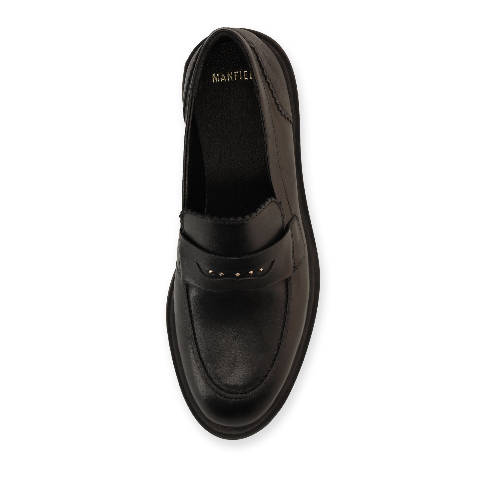 Zwarte leren loafers