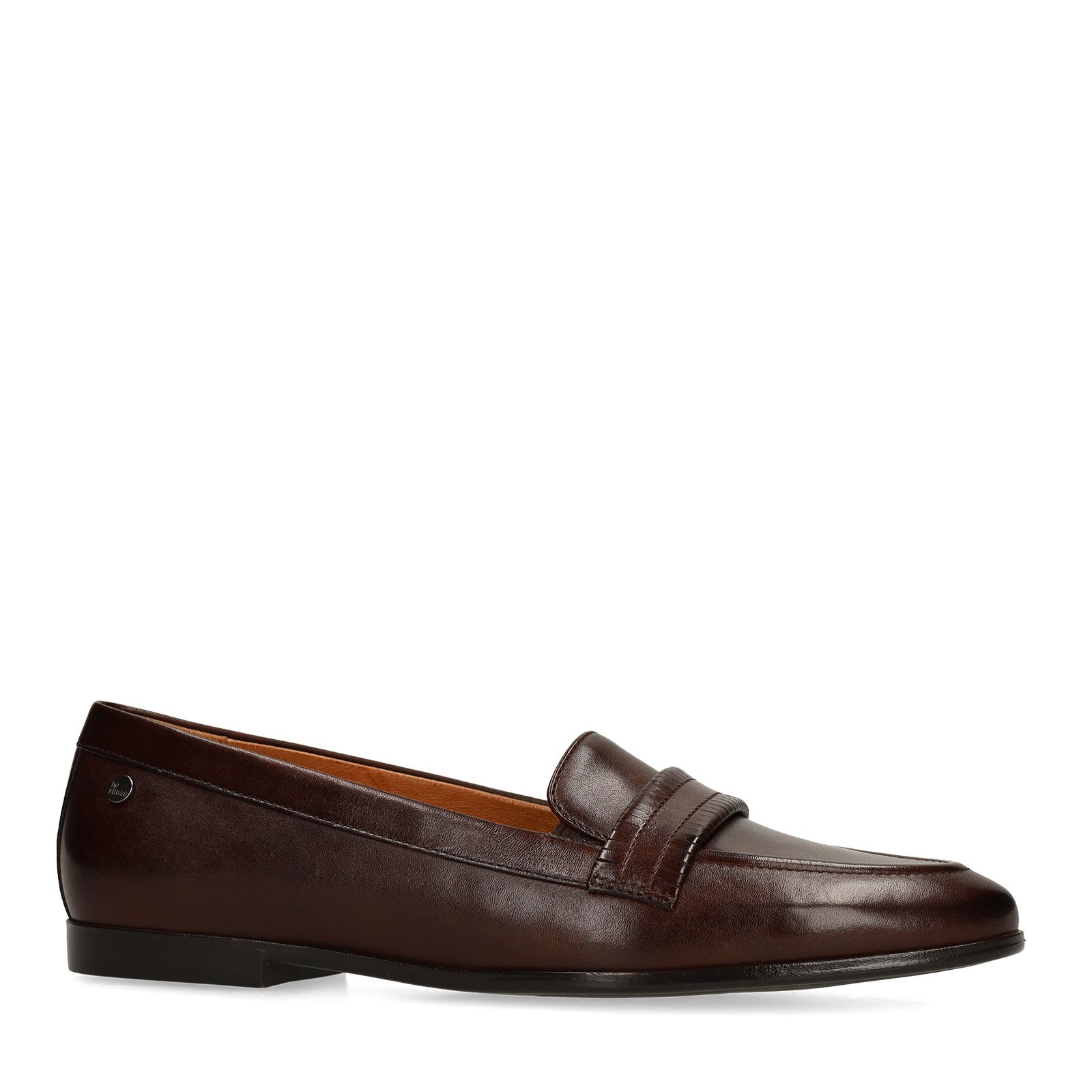 Donkerbruine leren loafers