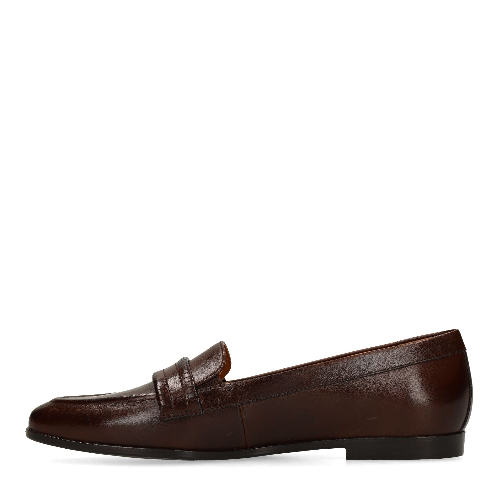 Dunkelbraune Leder-Loafer
