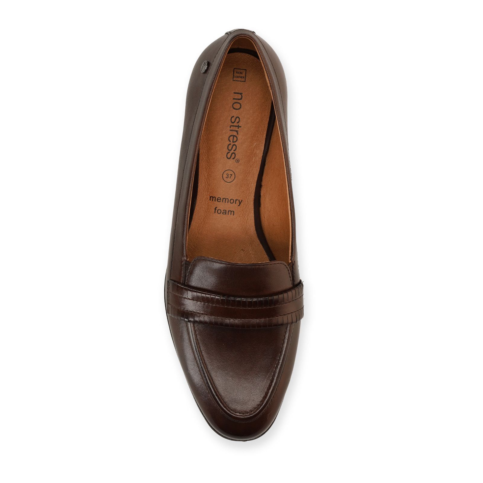 Donkerbruine leren loafers