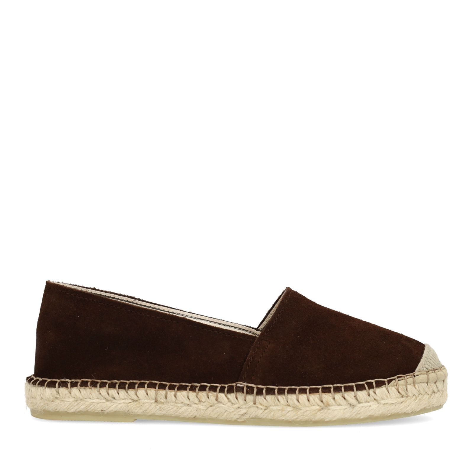 Braune Veloursleder-Espadrilles