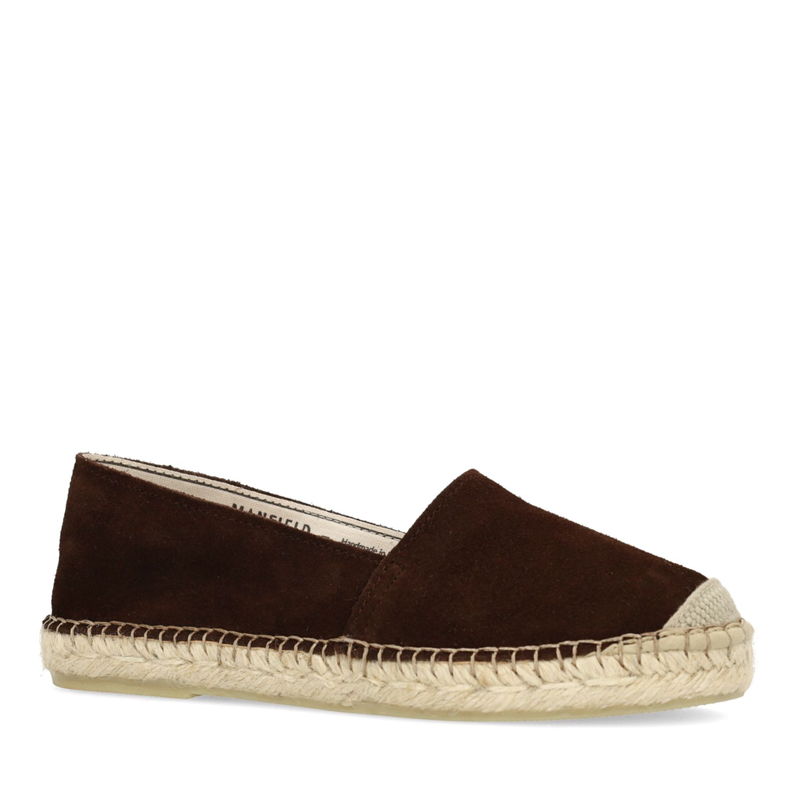 Braune Veloursleder-Espadrilles