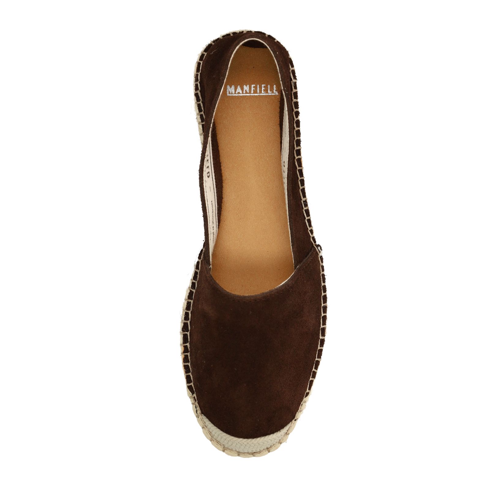 Braune Veloursleder-Espadrilles