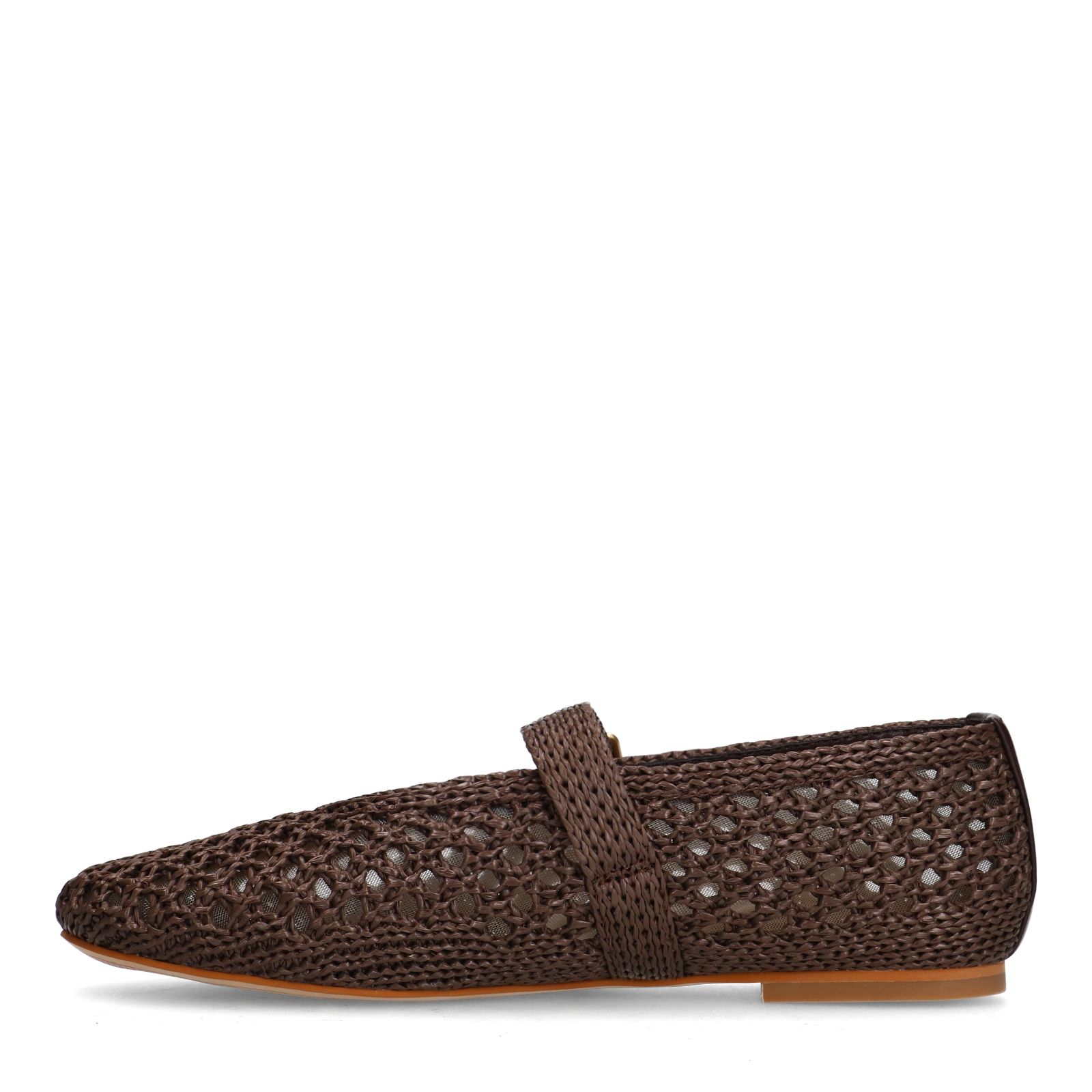 Bruine raffia ballerina's