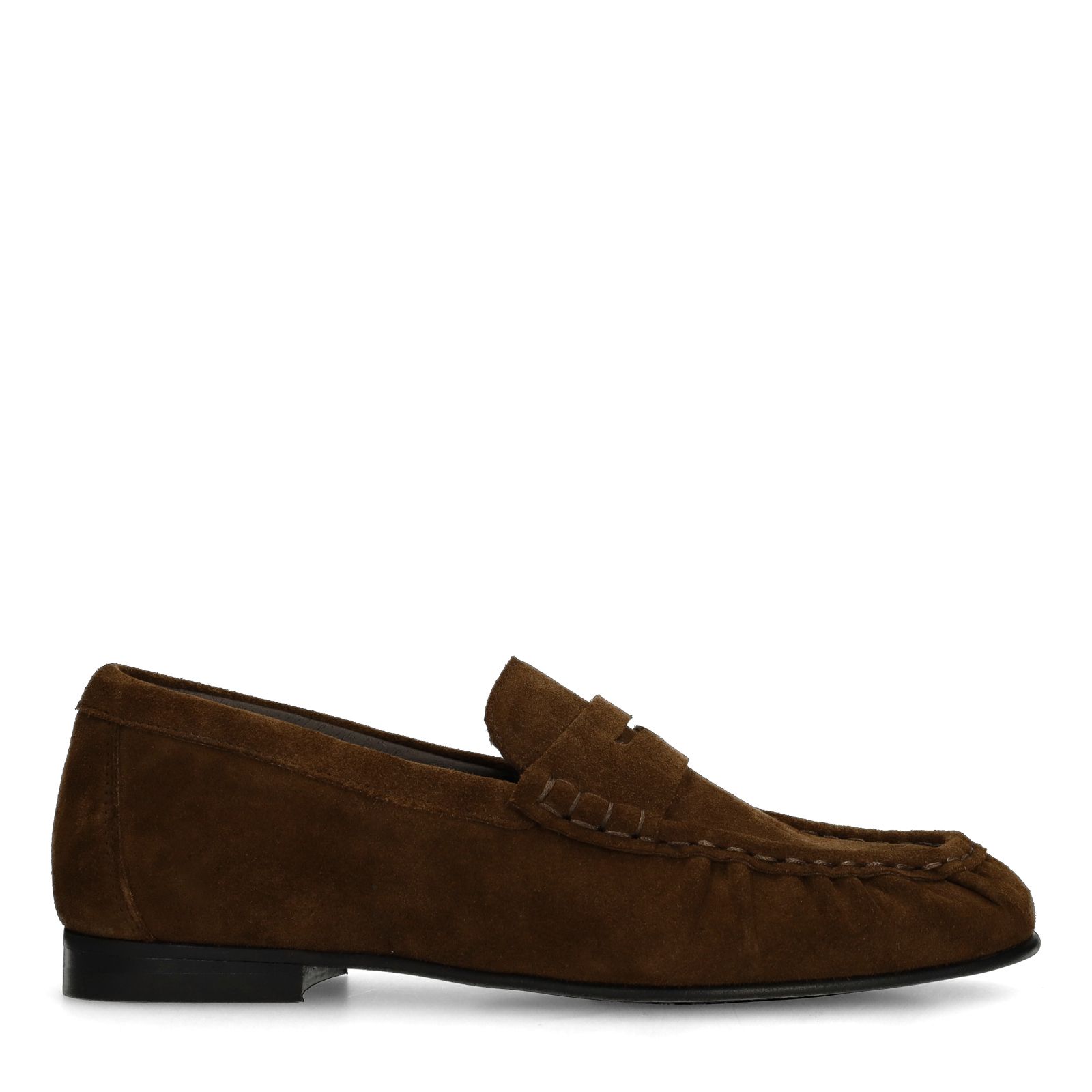 Braune Veloursleder-Loafer