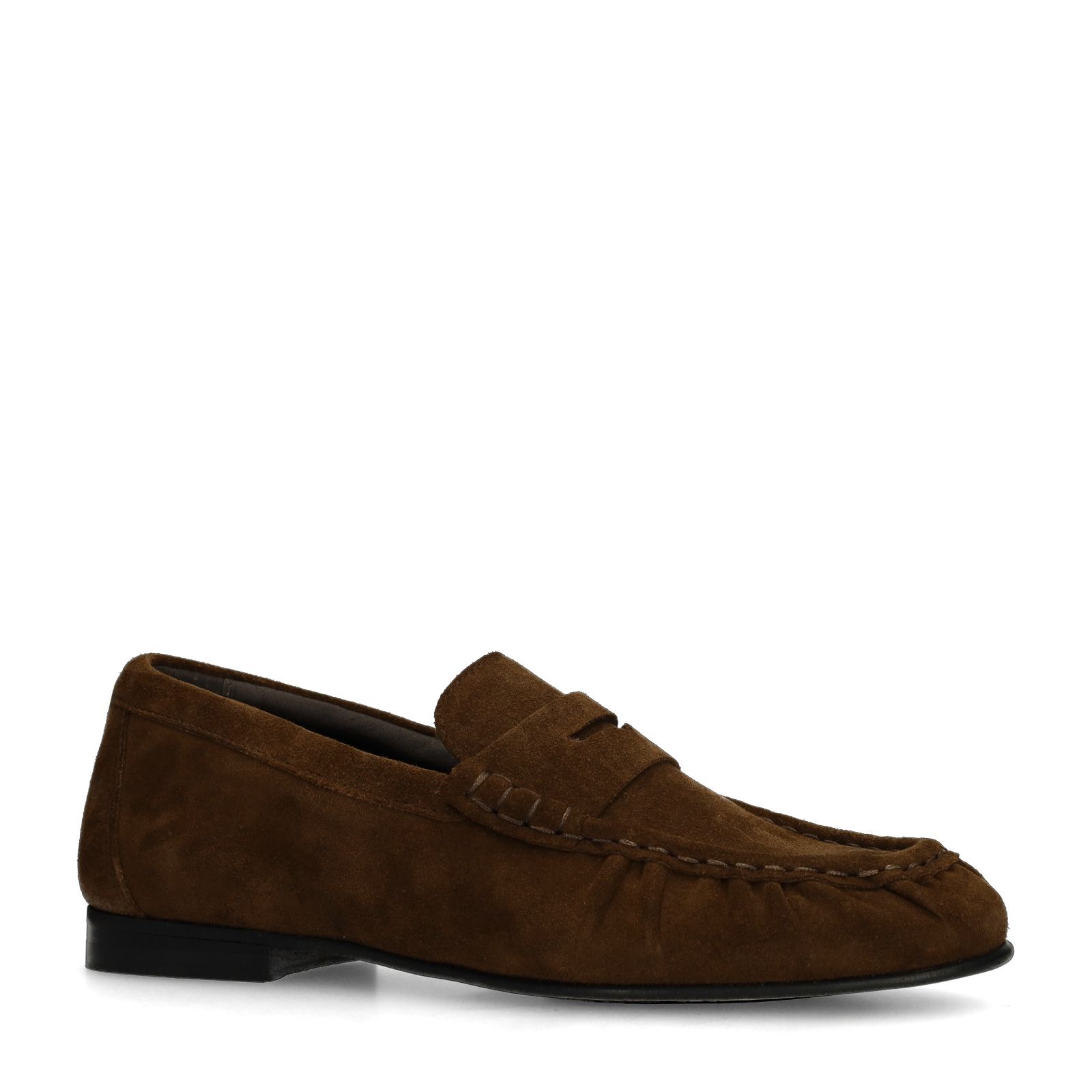 Braune Veloursleder-Loafer