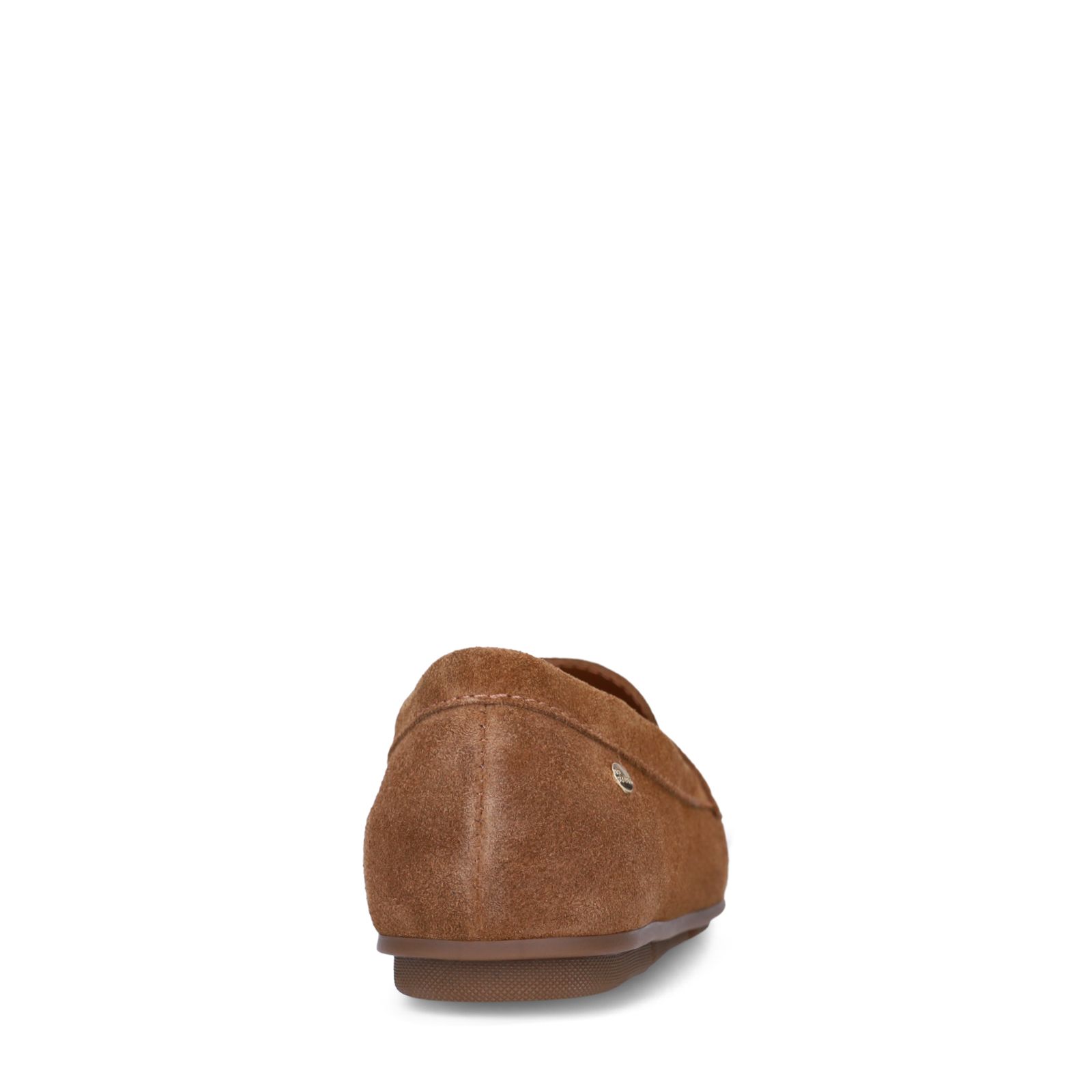 Braune Veloursleder-Loafer mit Fransen