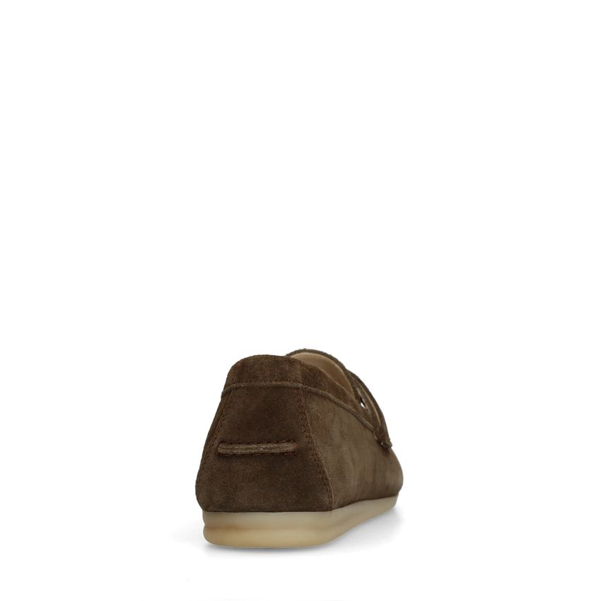 Braune Veloursleder-Loafer
